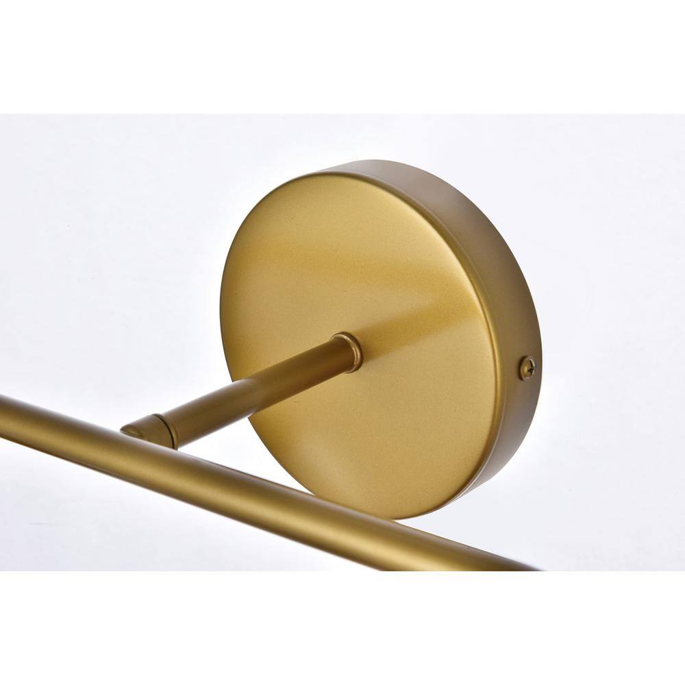 Back. Living District - Hanson 2 lights bath sconce in brass with frosted shade - Brass And Frosted Shade.