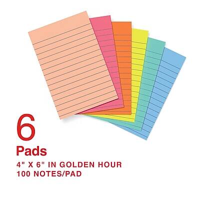 6 Pads  
4" x 6" in Golden Hour  
100 Notes/Pad