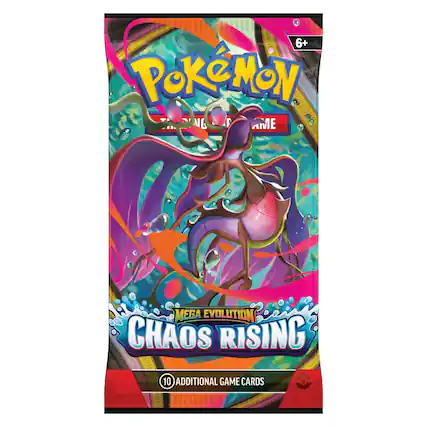 6+ Pokémon Game: Mega Evolution Chaos Rising 10 Additional Game Cards