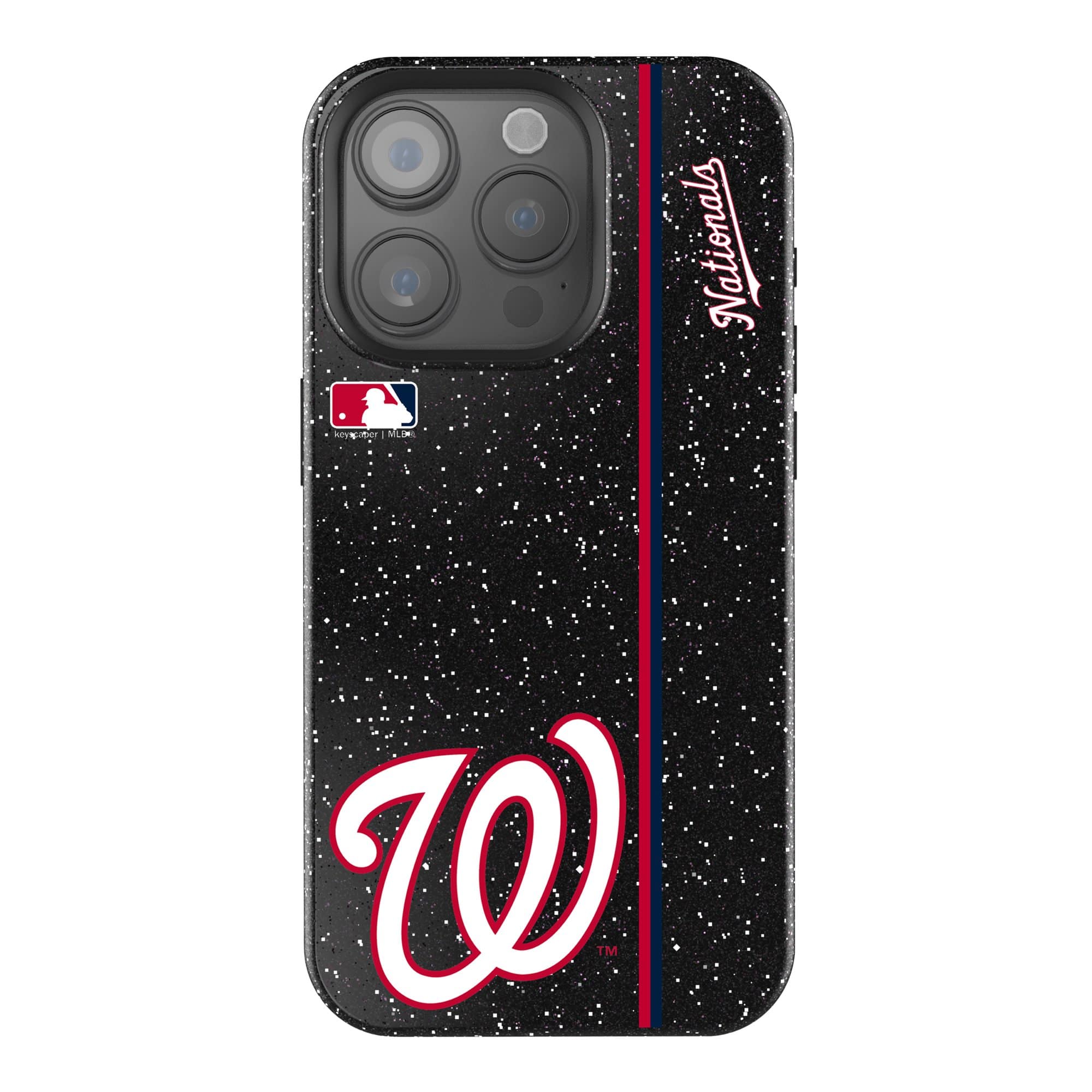 Keyscaper - MLB - Washington Nationals iPhone Bling Case - 14 Pro Max - Black
