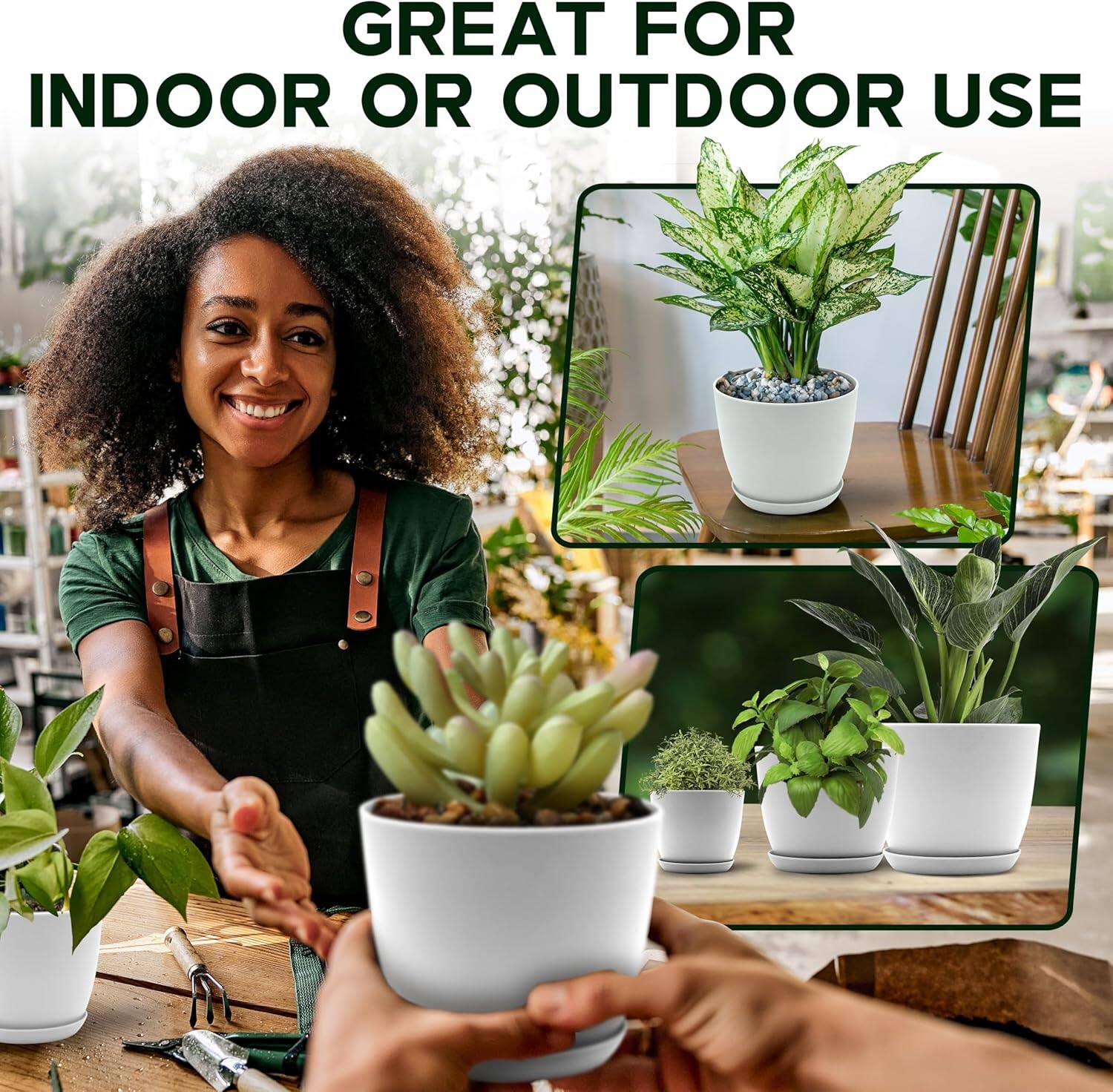 Great for indoor or outdoor use.