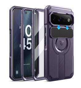Dexnor - Rugged Case for Google Pixel 11 Pro XL with Camera Cover & Kickstand & Screen Protector, Compatible with MagSafe - Phantom Purple