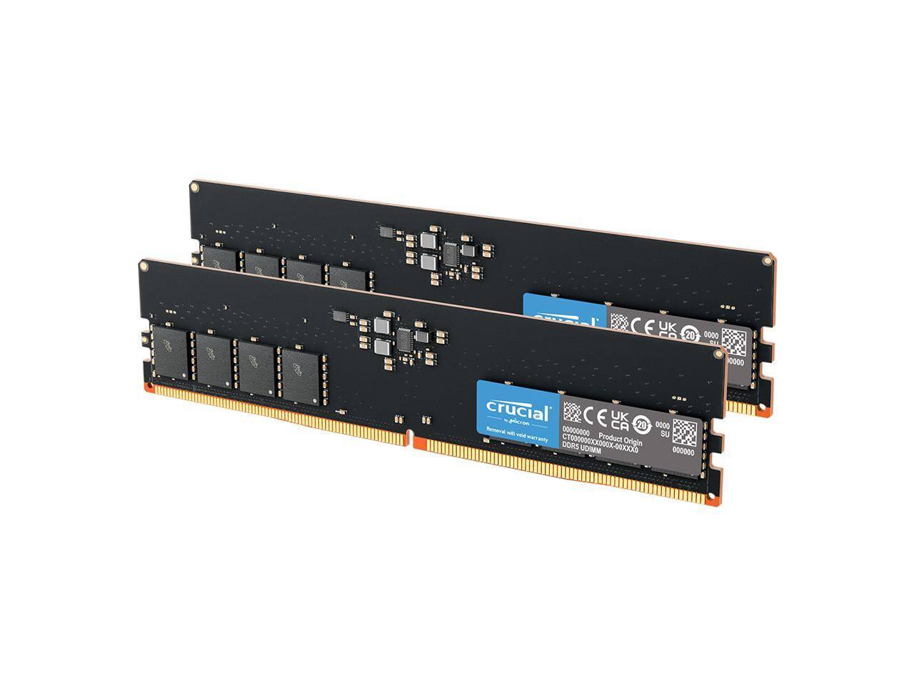Crucial - 128GB (2 x 64GB) DDR5 5600 (PC5 44800) Memory (Desktop Memory) - Black
