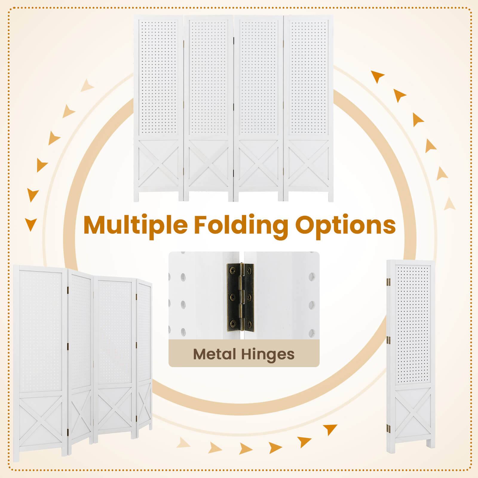 Multiple Folding Options  
Metal Hinges