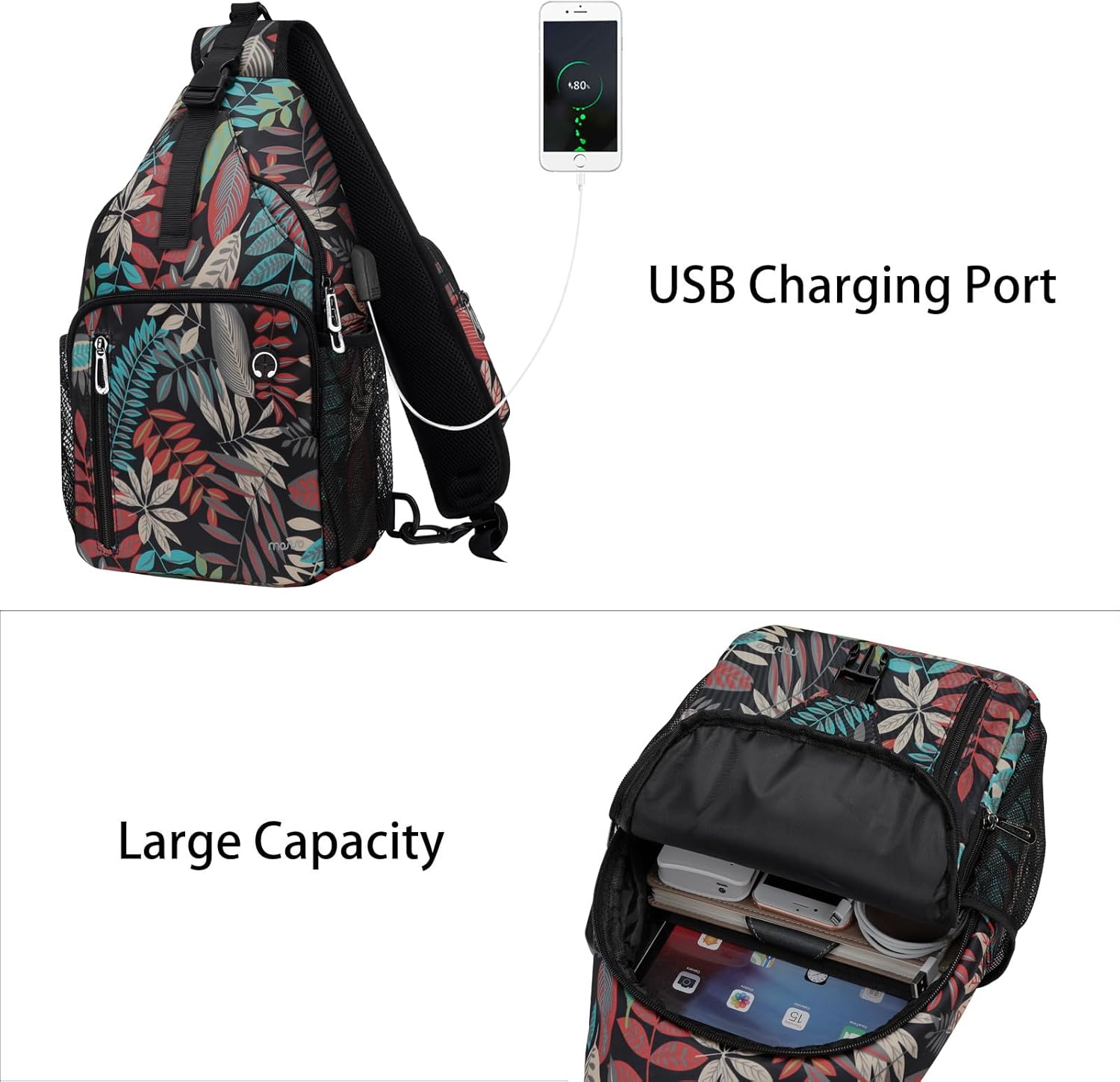 USB Charging Port  
Large Capacity