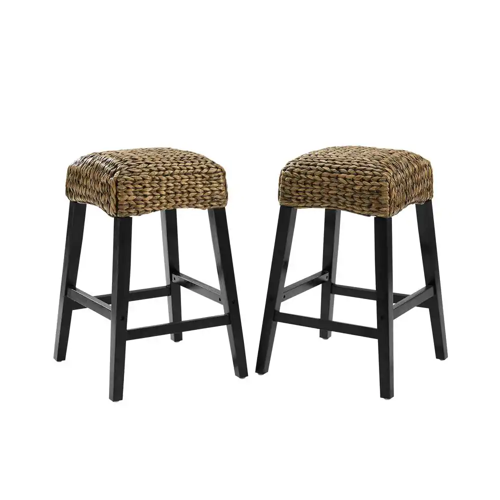 Alt View 2. Crosley Furniture - Edgewater 2-Piece Backless Counter Height Bar Stool Set - 2 Stools - Seagrass.