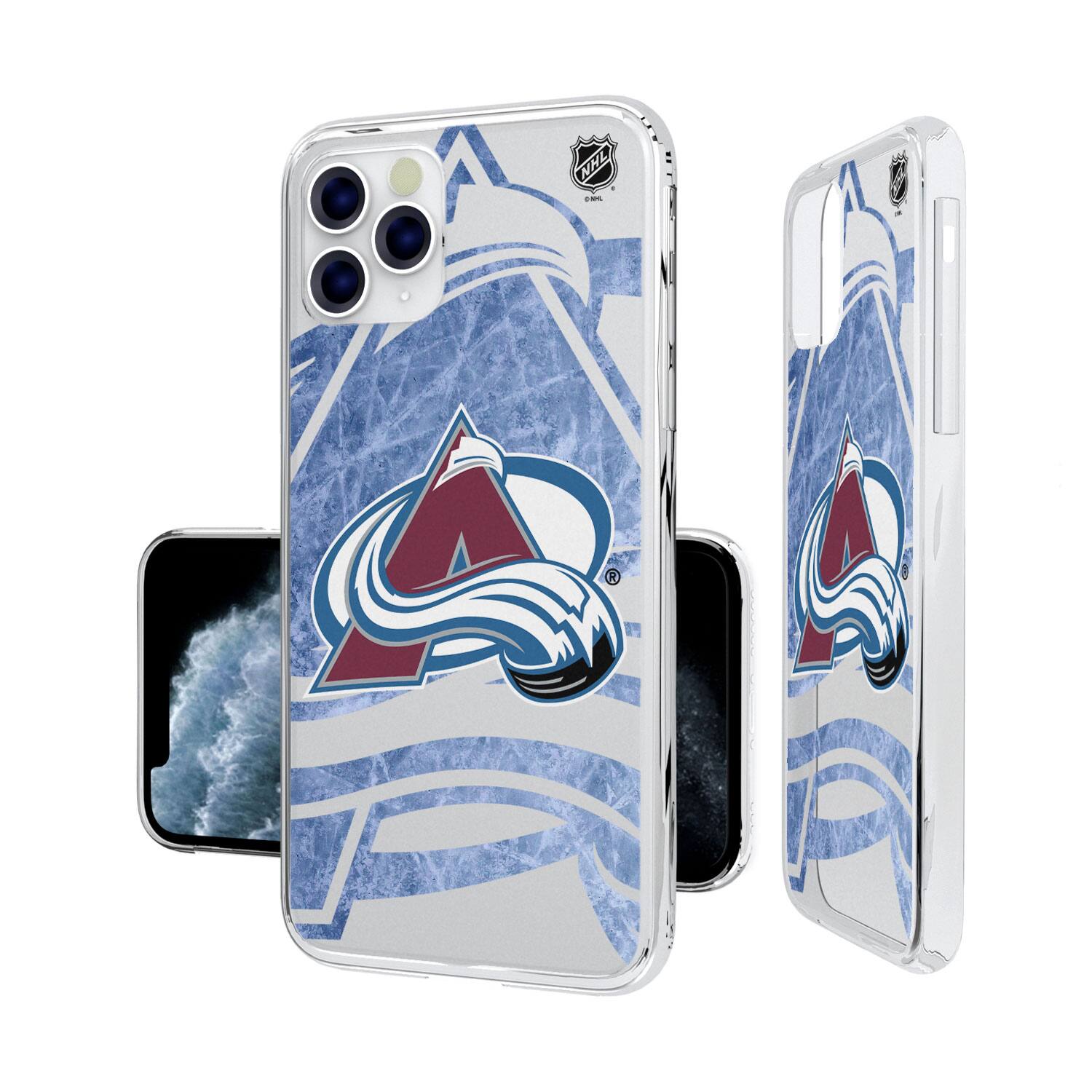 Alt View 3. Keyscaper - Colorado Avalanche iPhone Clear Ice Case - 13 Pro Max - Multicolor.