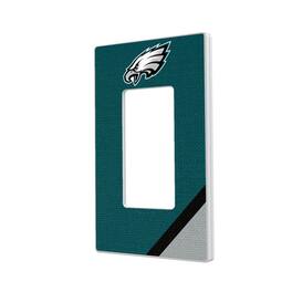 Keyscaper - Philadelphia Eagles Diagonal Stripe Single Rocker Light Switch Plate - Multicolor