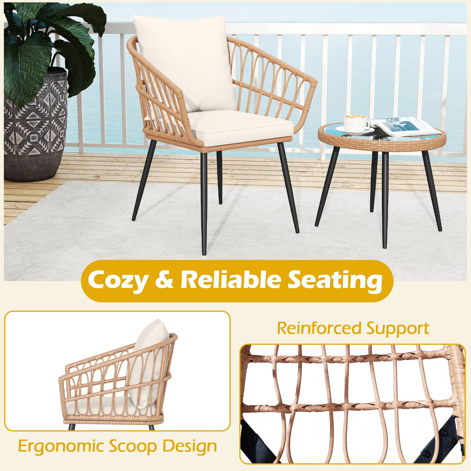 Cozy & Reliable Seating  
Reinforced Support  
Ergonomic Scoop Design