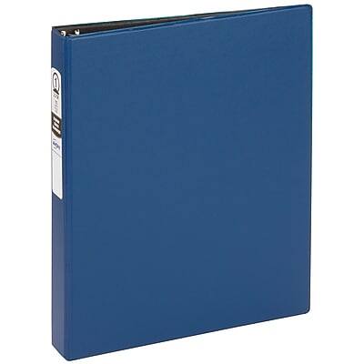 Front. Avery - 1" 3-Ring Non-View Binders - Blue.