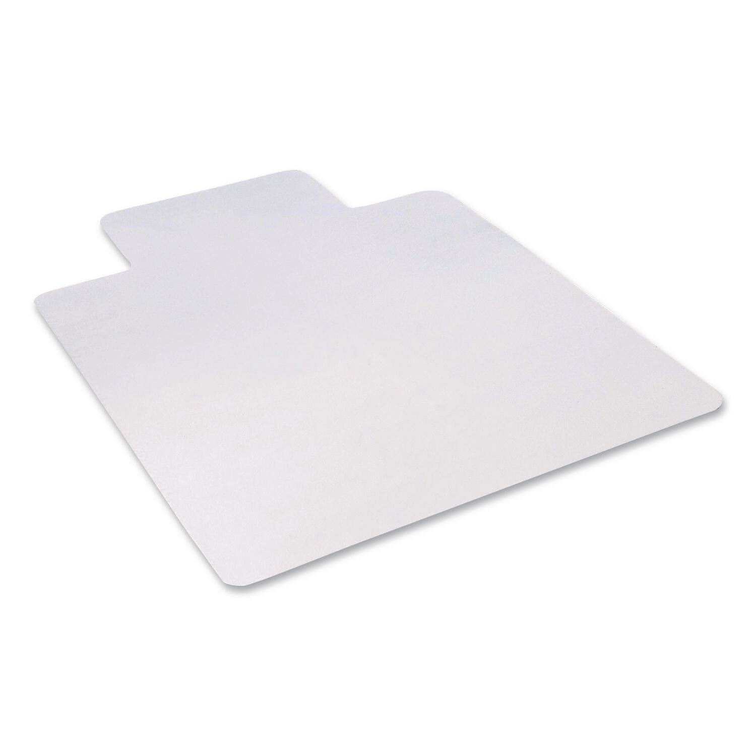 Angle. Alera - Non-Studded Chair Mat for Hard Floors, Rectangular with Lip, Straight Edges, 36" x 48", Clear - Clear.