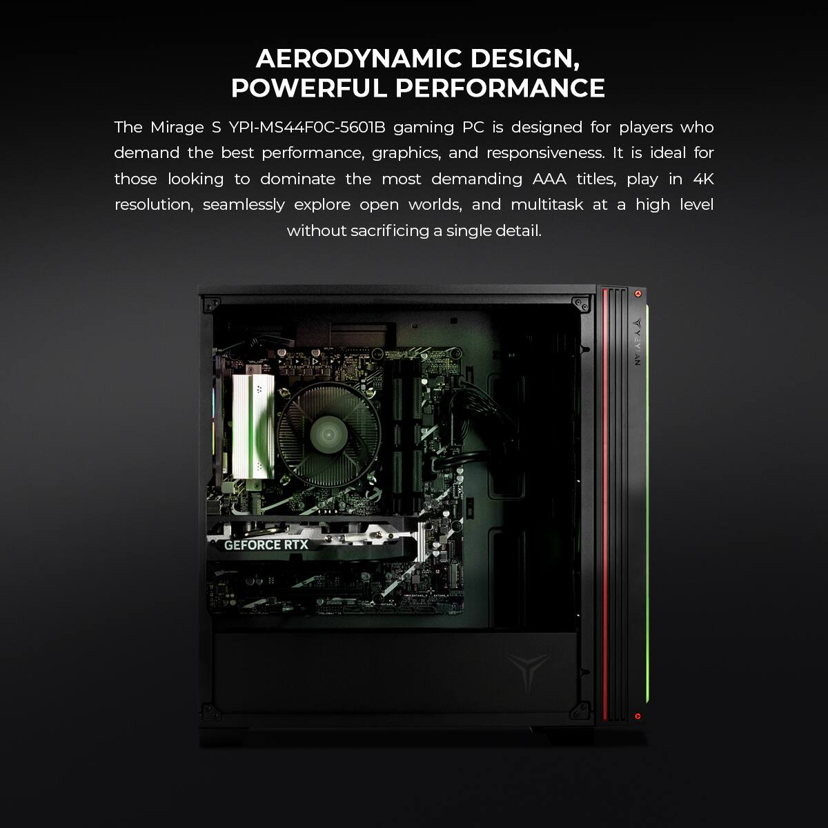 YEYIAN Gaming PC. Core i5 14400F, NVIDIA RTX 5060 , 1TB NVMe, 32GB