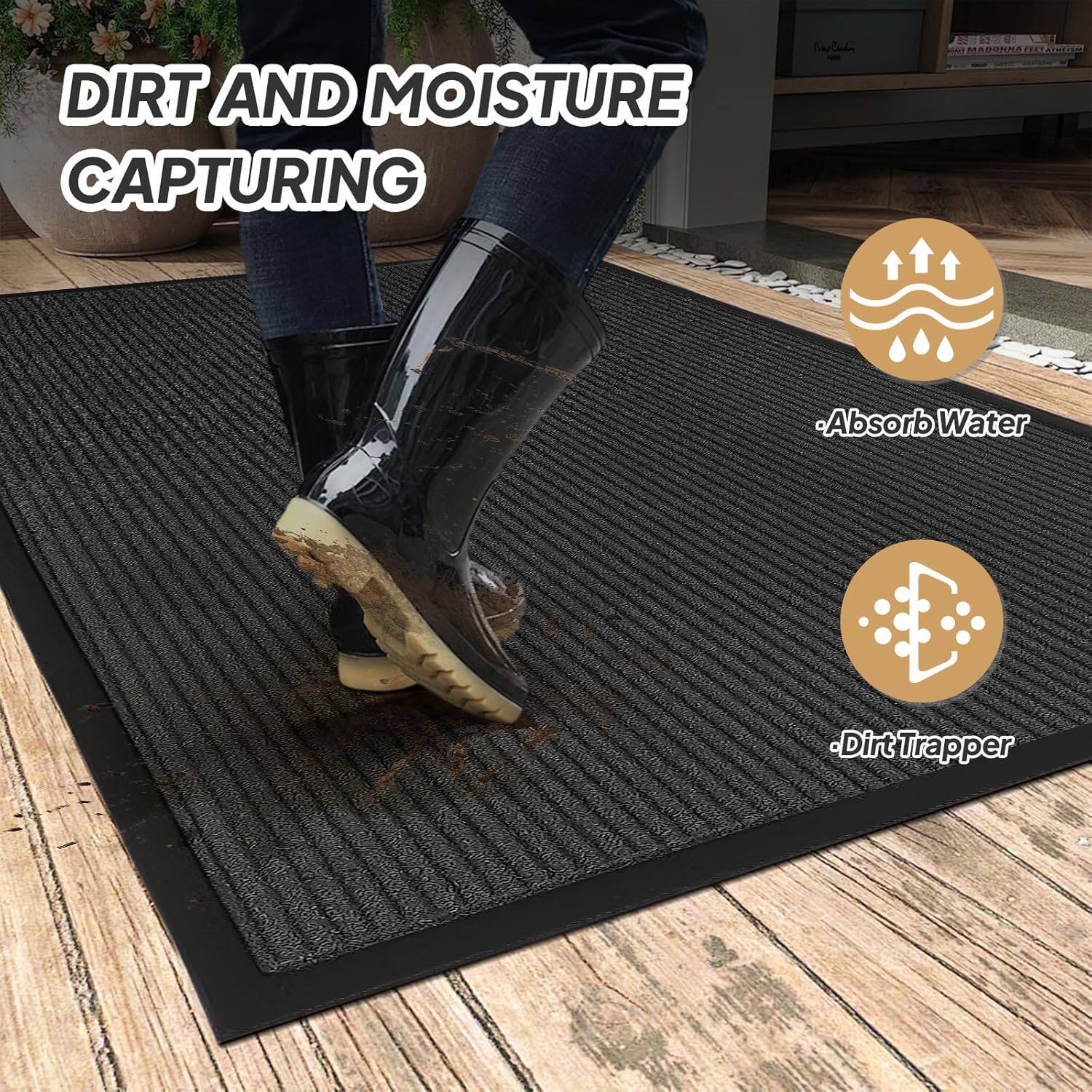 DIRT AND MOISTURE CAPTURING

- Absorb Water
- Dirt Trapper