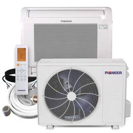 Pioneer - Quantum Ultra 12,000 BTU 1 Ton Mini Split 24.6 SEER Floor-Mount Console Air Conditioner with Heat Pump 230-Volt - White