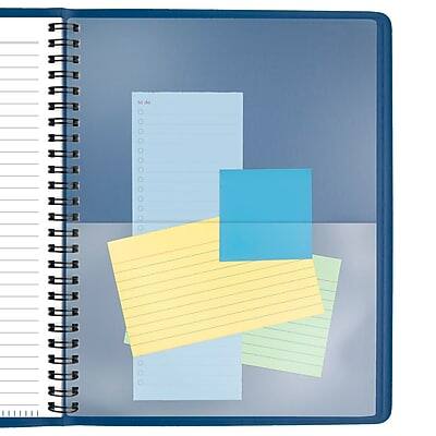 Alt View 3. AT-A-GLANCE - 2026 7" x 8.75" Monthly Planner, Faux Leather Cover, Blue - Blue.