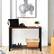Alt View 3. Costway - Costway Console Sofa Table W/ Storage Shelf Metal Frame Wood Look Entryway Table - Black.