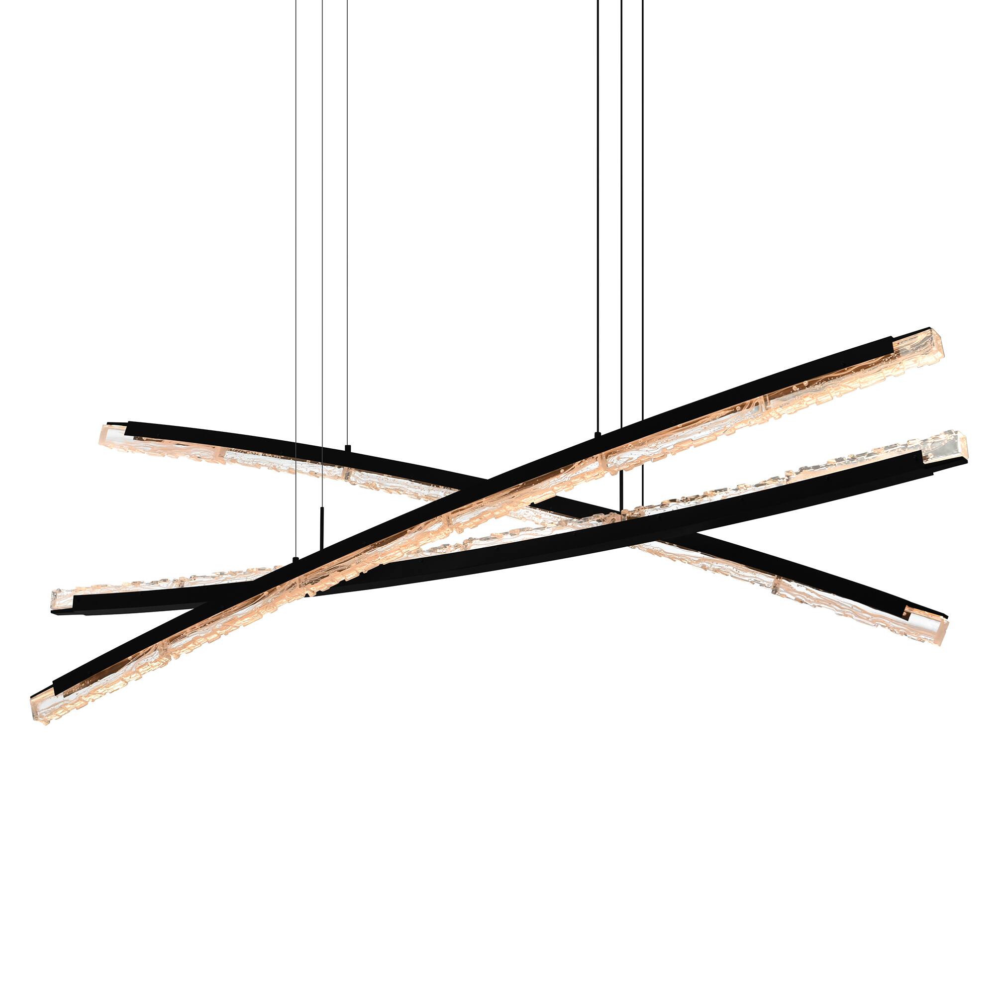 Angle. CWI Lighting - Saber Integrated LED Black Chandelier - Black.