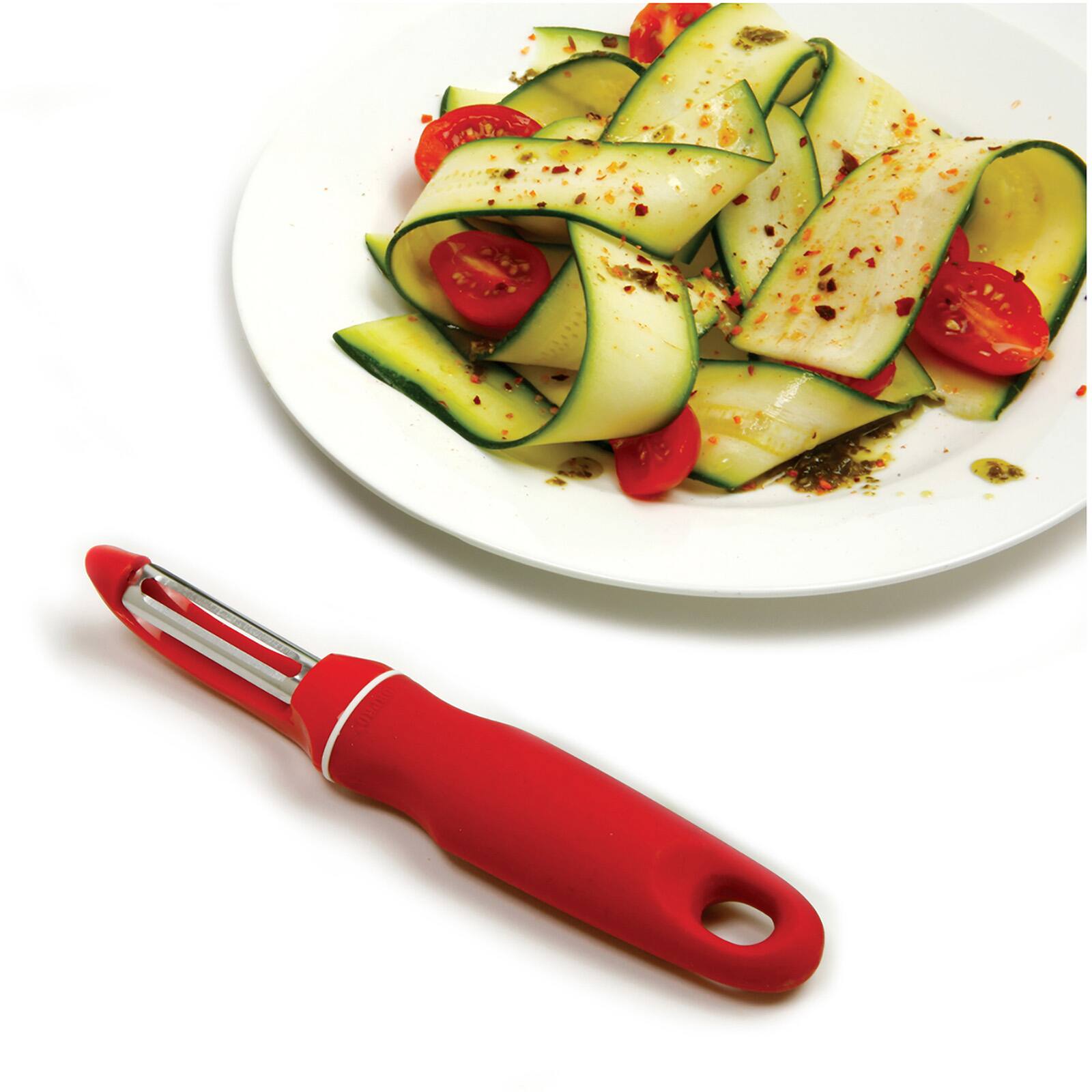 Alt View 1. Norpro - Grip-EZ Vegetable Peeler, 7.25-Inch, Red - Red.