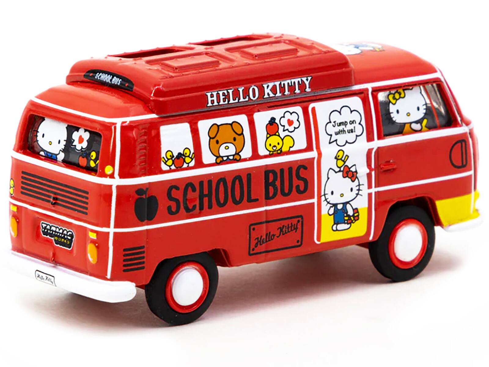 SCHOOL BUS  
HELLO KITTY  
Jump on with us!  
TAMLAAP WORKS  
Hello Kitty