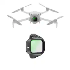Front. Neewer - Snap-On UV Filter for DJI Mini 5 Pro Drone, Multi-Coated Optical Glass, Protective - Black.