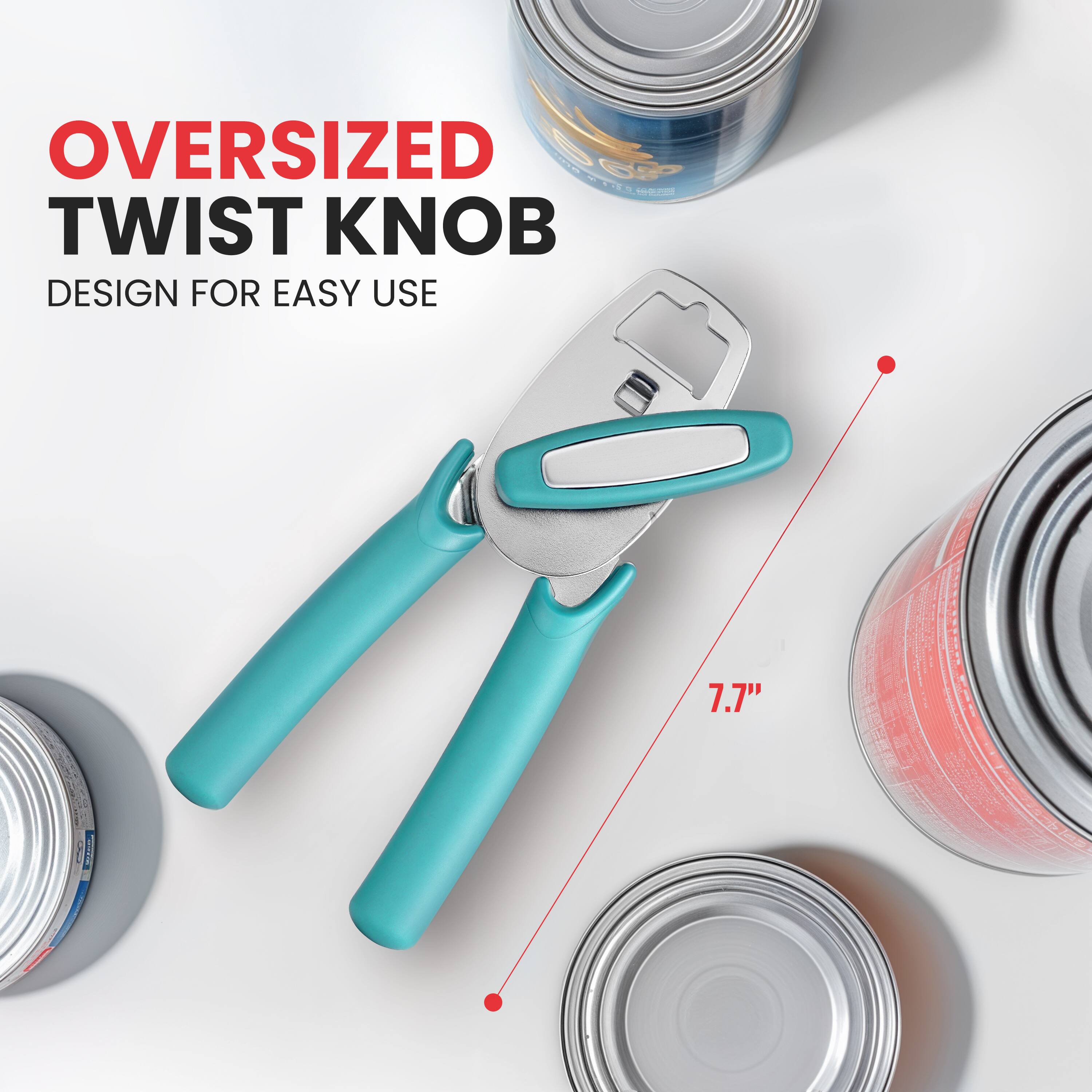 OVERSIZED TWIST KNOB DESIGN FOR EASY USE 7.7"