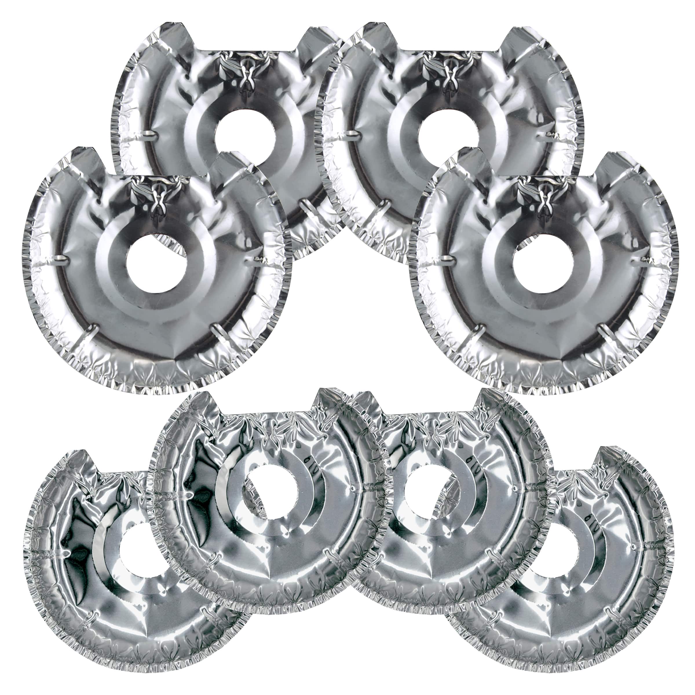 Range Kleen - R101F8 8-Pack Foil Electric Stovetop Liners, 4 Large and 4 Small