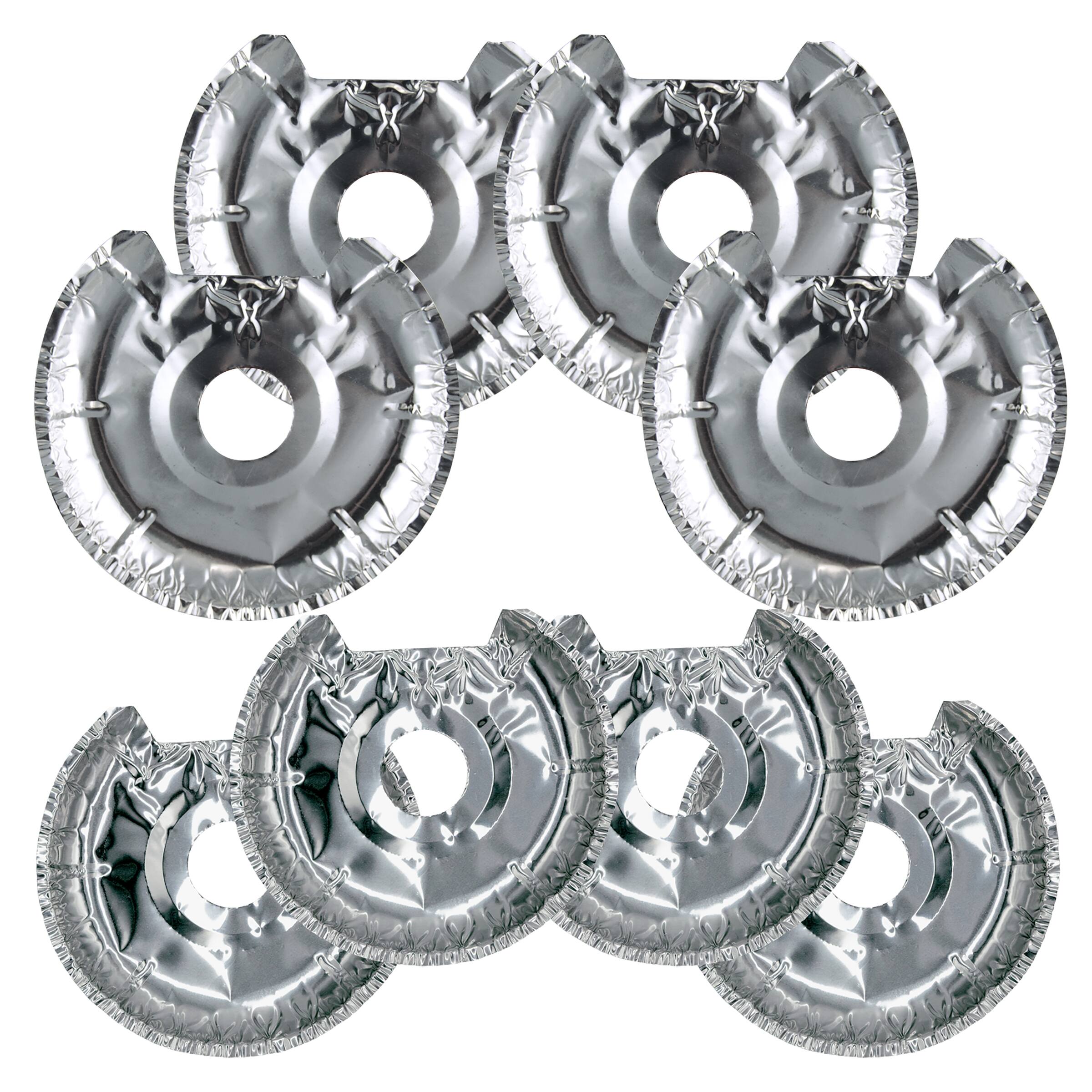 Front. Range Kleen - Range Kleen R101F8 8-Pack Foil Electric Stovetop Liners, 4 Large and 4 Small.