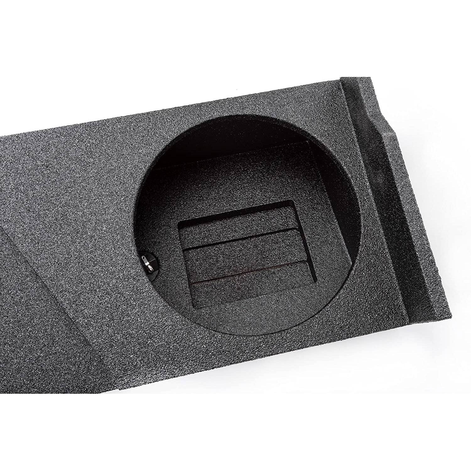 Alt View 1. QPower - QPower QBGMC12 2007 HT 12 Inch Subwoofer Enclosure for 2007 to 2013 GMC & Chevy - Charcoal Black.