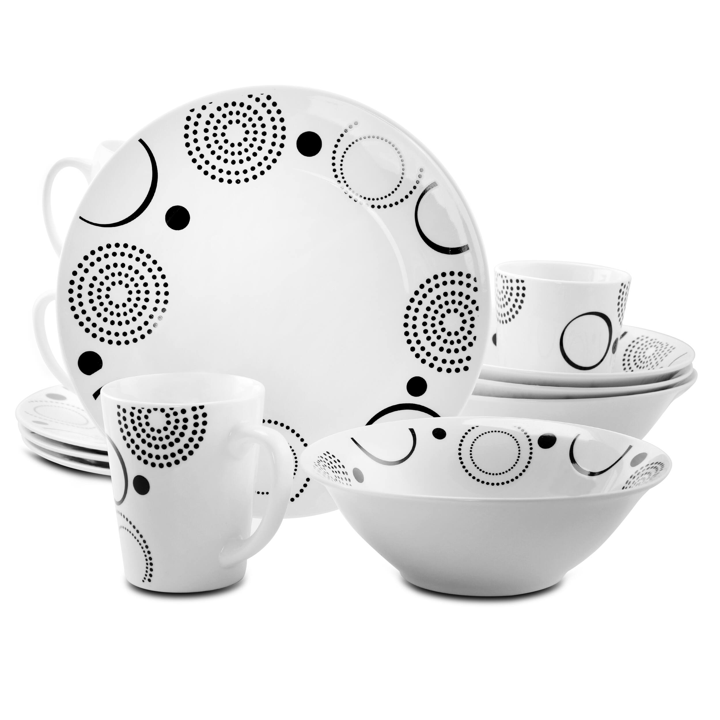 Gibson - Modern Times 12 Piece Dinnerware Set - White