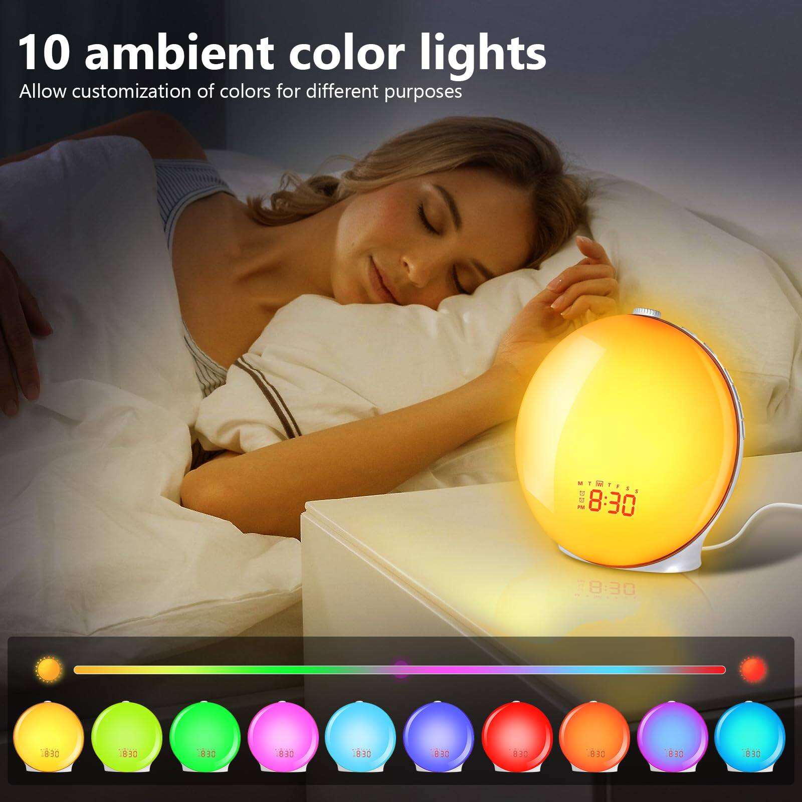 10 ambient color lights  
Allow customization of colors for different purposes  

MTNIISS  
8:30  
8:30  
1830  
1830  
.830  
1830  
1830  
830  
830  
830  
830  

CEO.