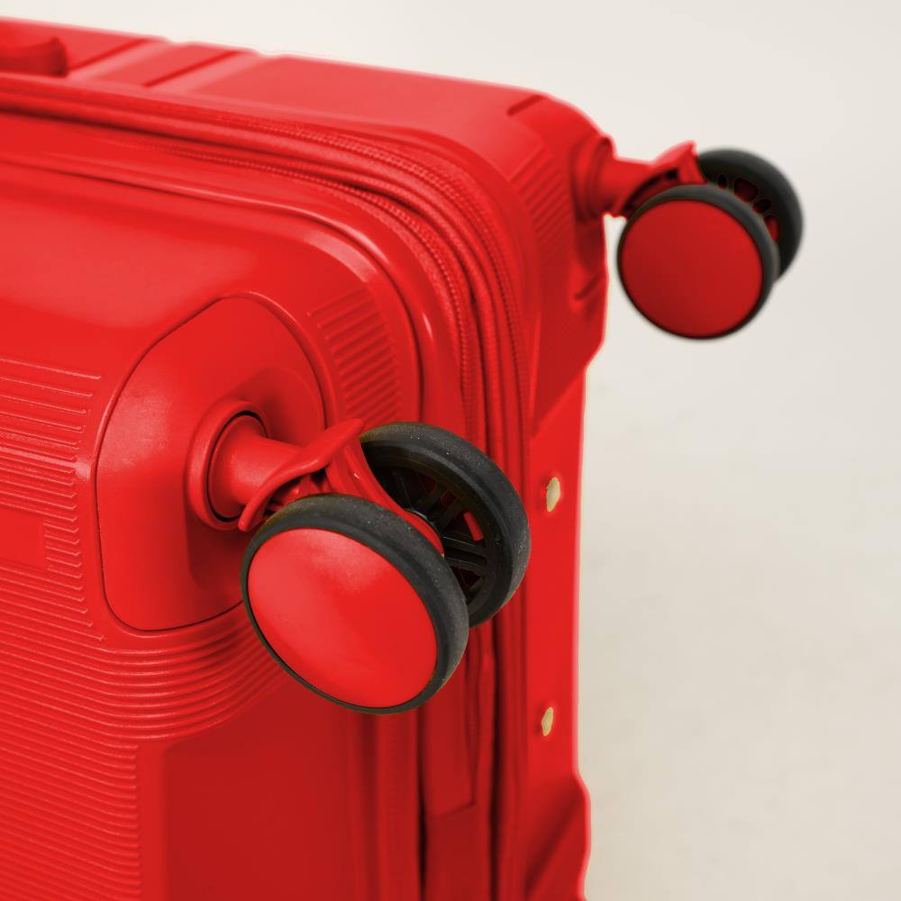 Alt View 1. BreeBe - 6-Piece Expandable Hard Shell Luggage Set with Spinner Wheels, Lightweight Travel Luggage, Carry-On Ready, Password Lock - Red.