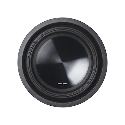 Front. Alpine - Alpine SWT-10S4 Ohm 10" Subwoofer (4 Ohm) - Black.