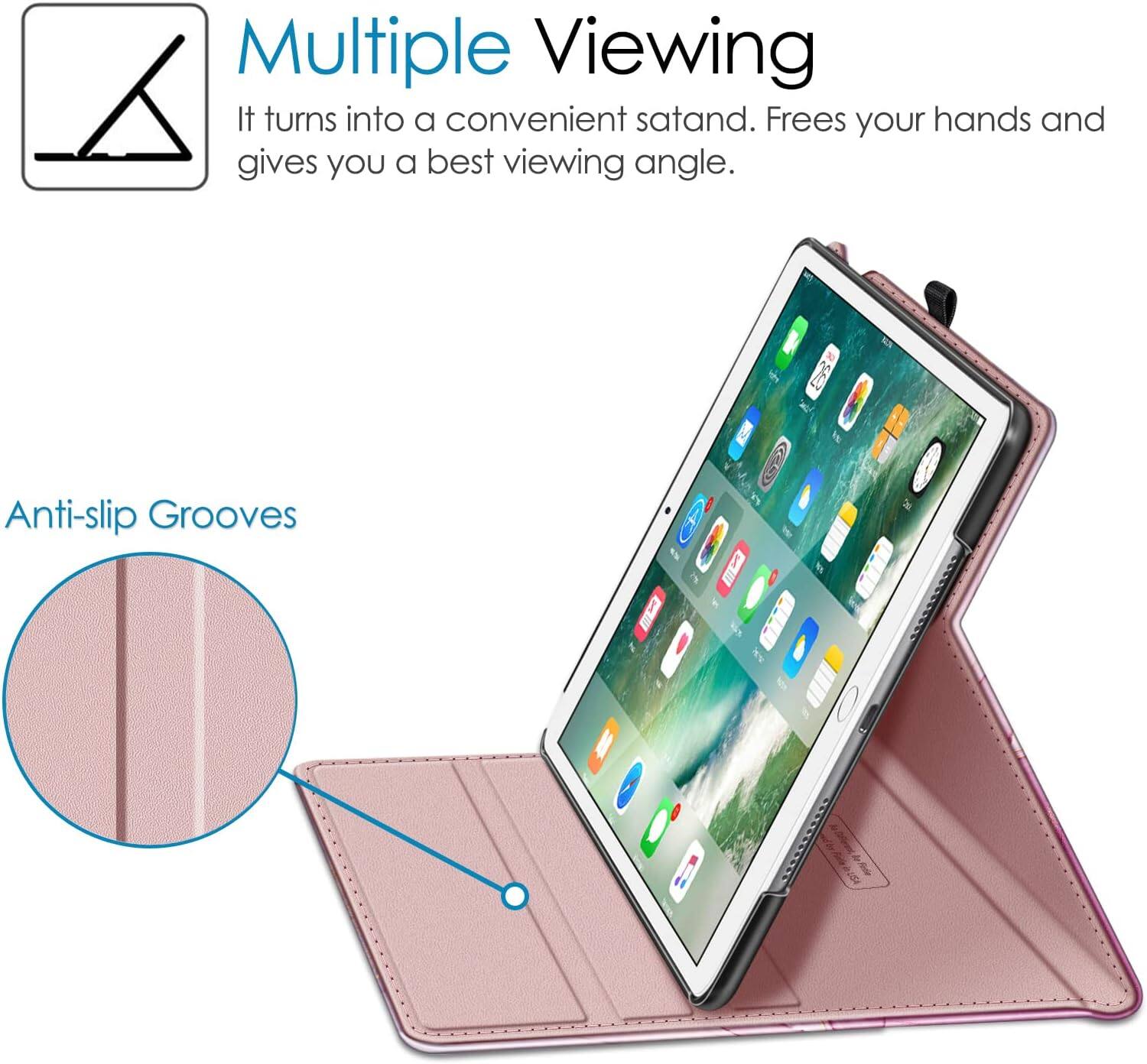 Multiple Viewing  
It turns into a convenient stand. Frees your hands and gives you a best viewing angle.

26  
Anti-slip Grooves