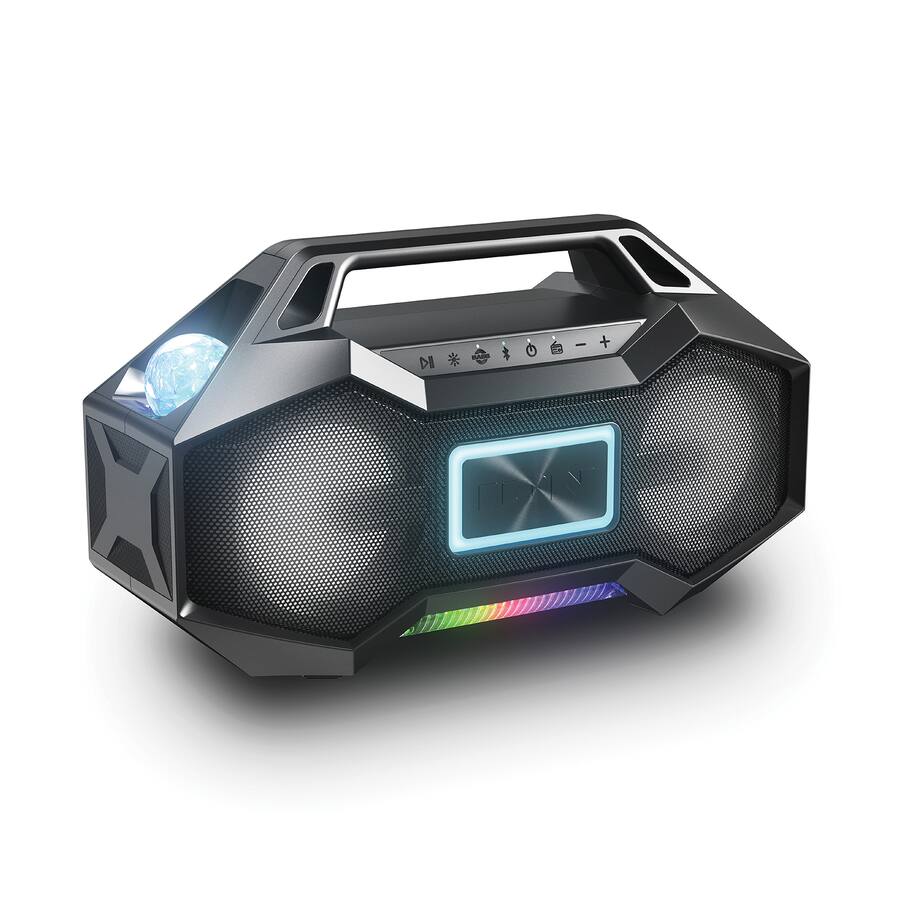 ION Audio Party Rocker Go high Power Boombox with Party Starter Lights ...