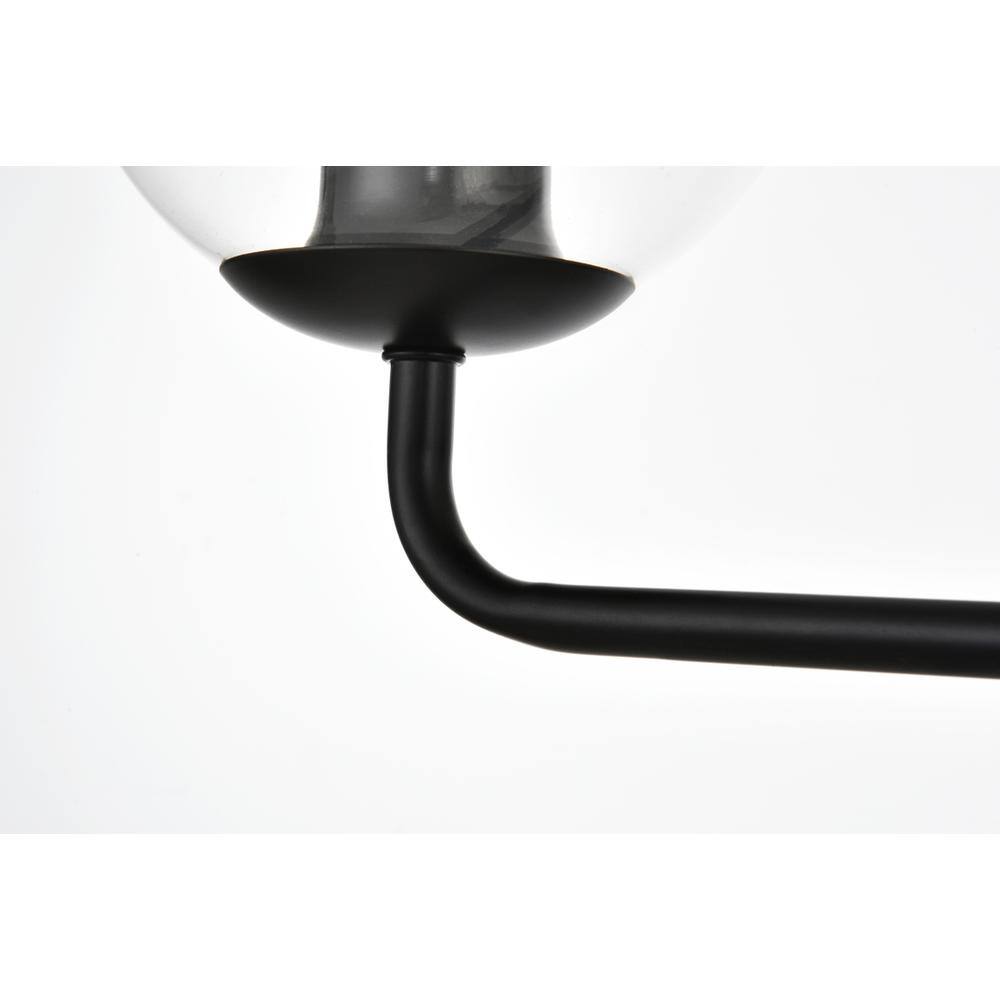 Angle. Living District - Genesis 2 light Black and Clear Bath Sconce - Black And Clear.