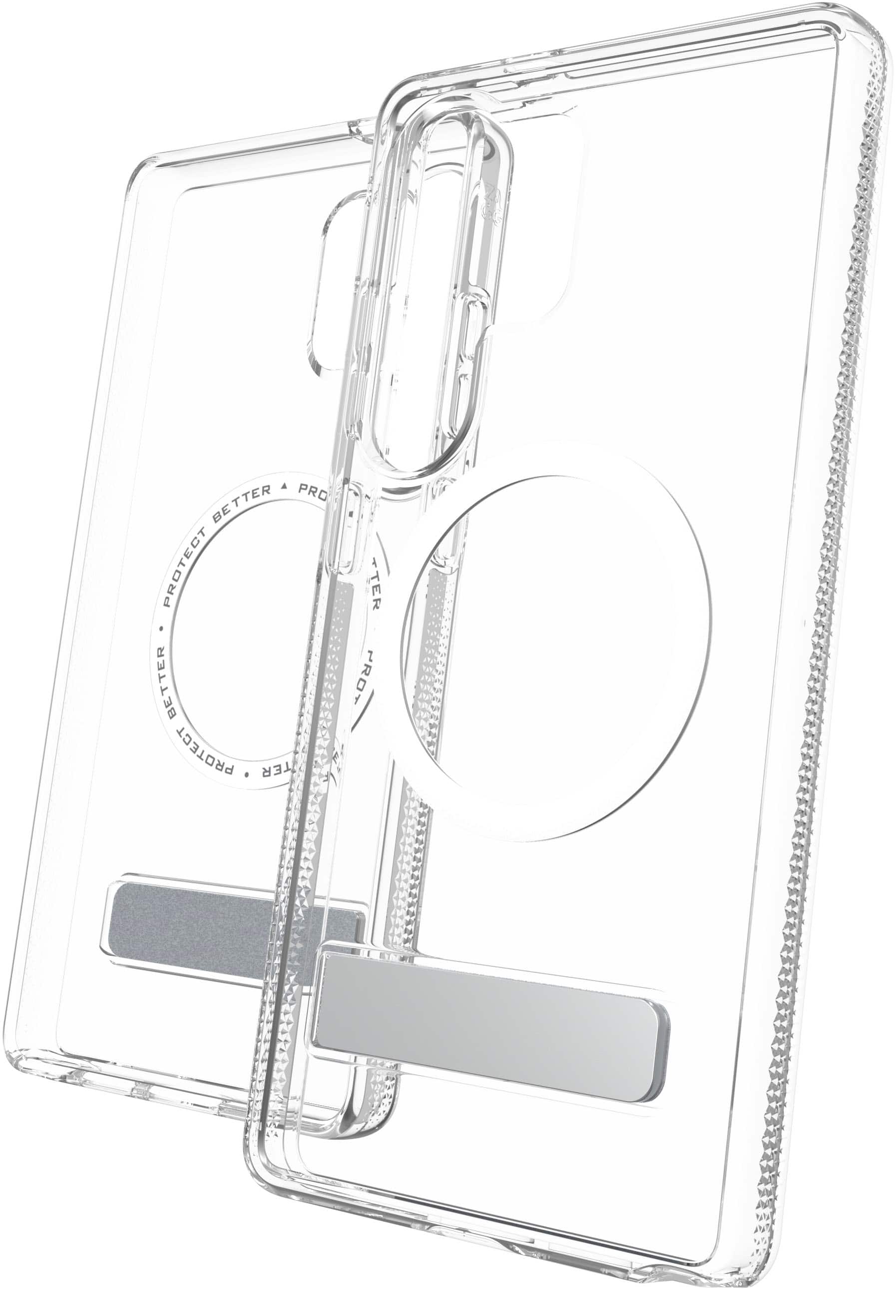 Alt View 11. ZAGG - Crystal Palace Snap MagSafe Compatible Case w/ Kickstand for Samsung S25 Ultra - Clear.