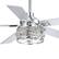 Alt View 8. Breezary - 52-Inch Indoor Ceiling Fan with Light Kit, 5 Plywood Dual-Finish Blades, DC Motor, 5/10'' Downrods, Remote, Glass Shade - Chrome with Silver & Woodgrain Blades.