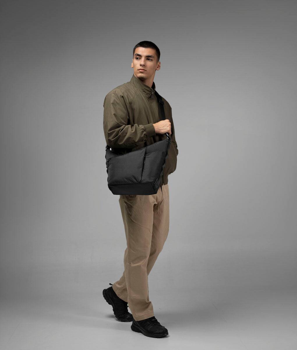 Alt View 7. ALPAKA - Flow Satchel 10L Shoulder Bag for 13" Laptop with Water Bottle Holder - Black.