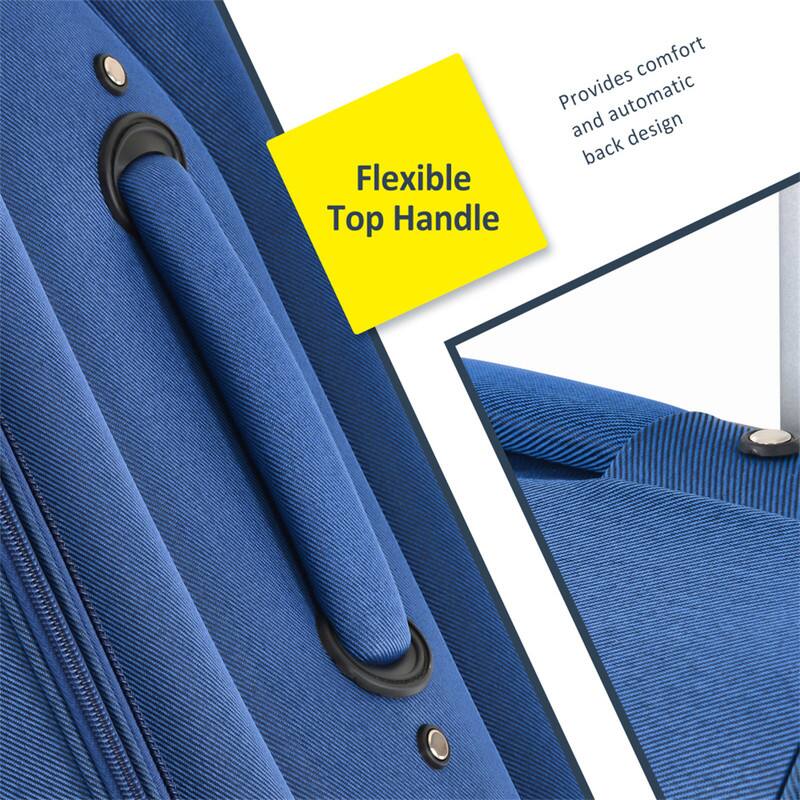 Flexible Top Handle  
Provides comfort and automatic back design