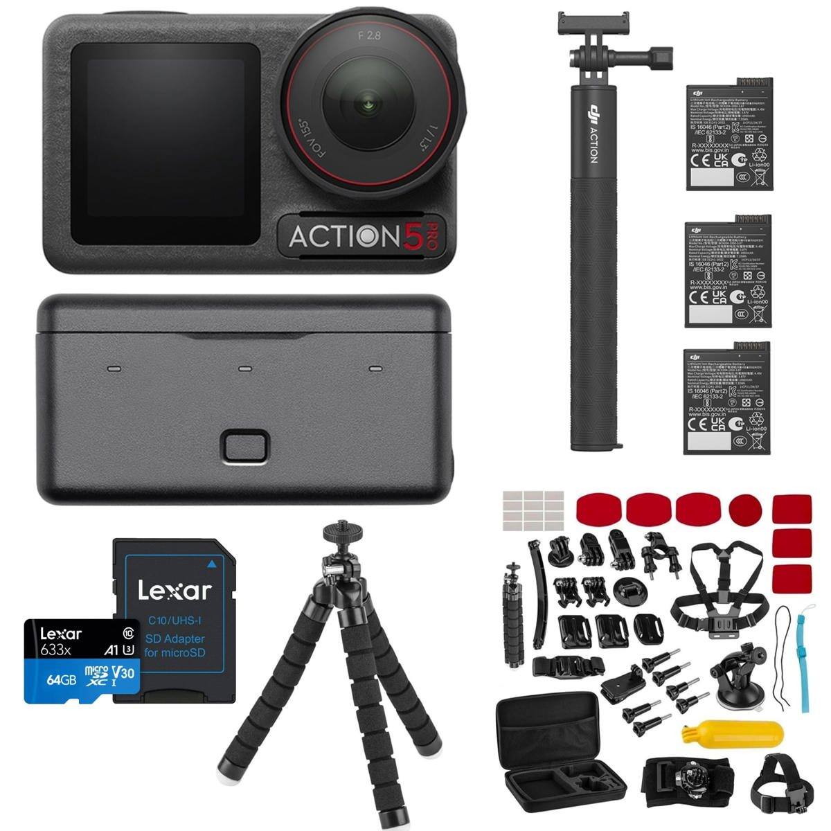 F2.8
155 1/1.3 FOV ACTION 5 PRO
ACTION
5 NO45 Parth EC 52133-2 I XXXXXXXXX big, KNA E UK CA 000-U 3 6 Pant C(2133-2 I e R-XXXXXXXX (( UK C CA 000cl-L
6 15046 Part2) NEC 821302 I 53 e R-XXXXXXXXXIIII CE UK CA LHonn00
Lexar C10/UHS-I Lexar SD Adapter 633x A1 U for microSD micro SD V30 64GB XC I