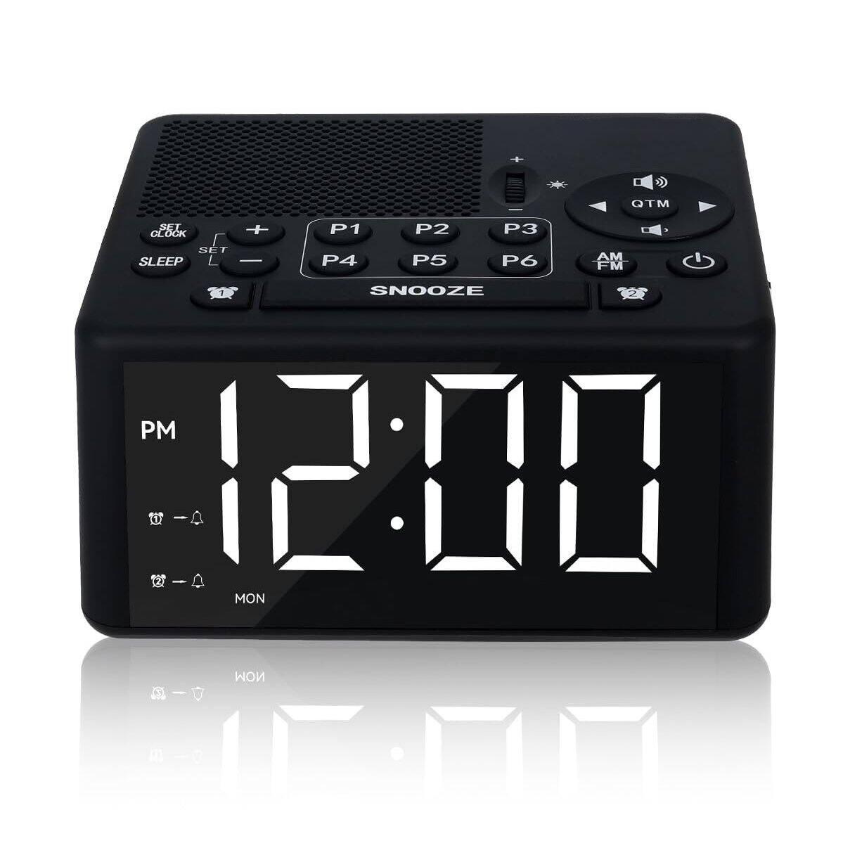 OTM SET GLOCK + P1 P2 P3 SET L  P4 P5 P6 AM SLEEP FM O SNOOZE  PM - 12:00 MON MON - 1