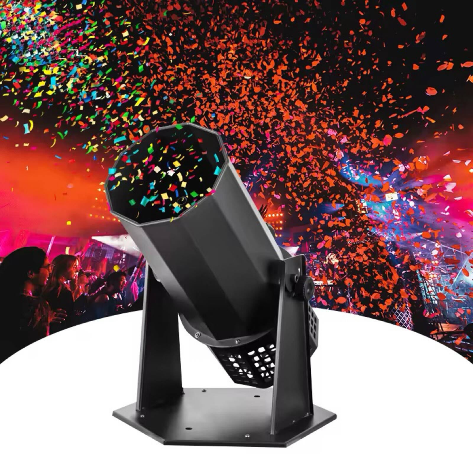 Alt View 2. Topteng - Electric Confetti Cannon – 1500W, Remote Control, 5-8m² Spray, Plug & Play, Fit for DJ Party, Wedding & Stage Show - Black.