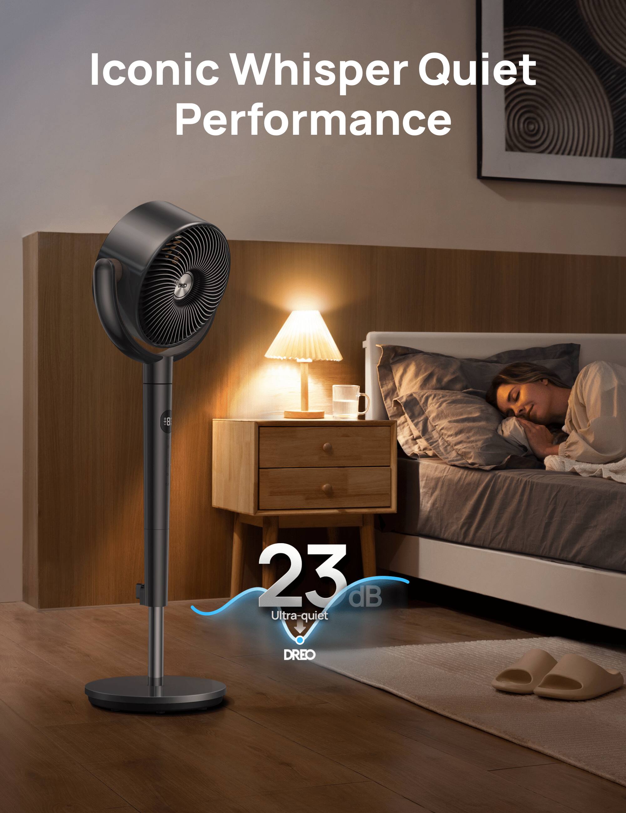 Iconic Whisper Quiet Performance  
23 dB Ultra-quiet DREO