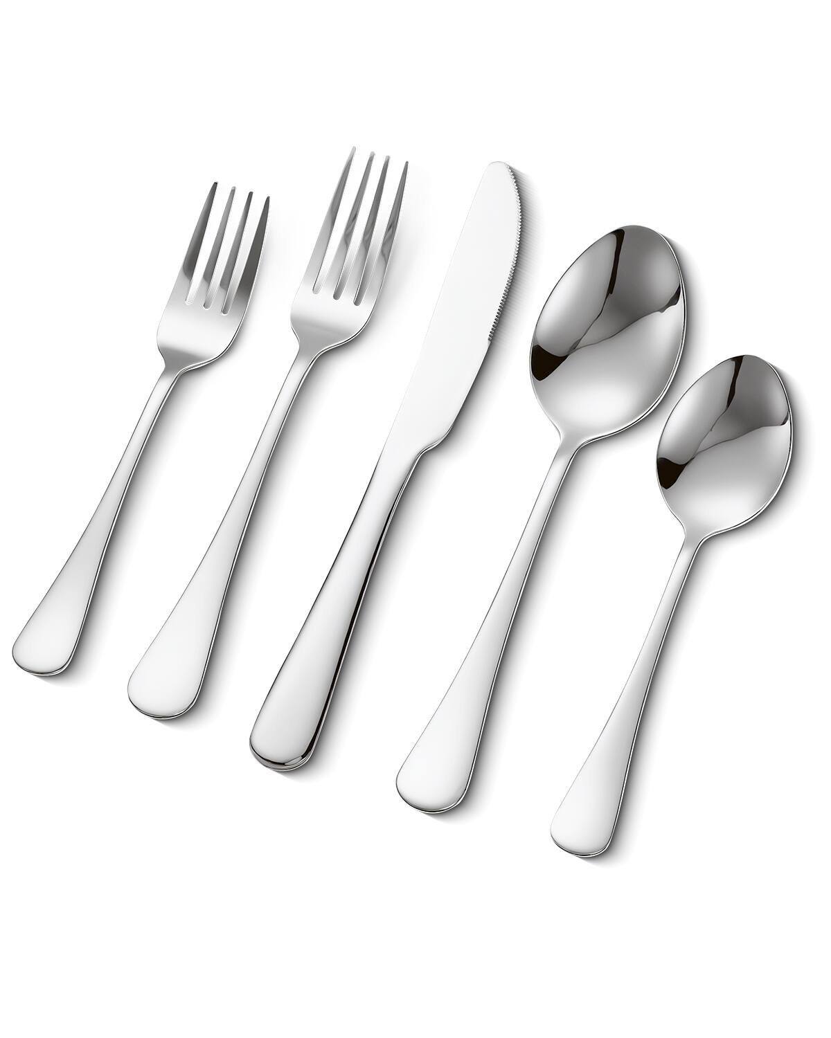 VEVOR - 30-Piece Silverware Set, Food-Grade Flatware Utensils, Mirror Finished Cutlery Set - Stainless Steel