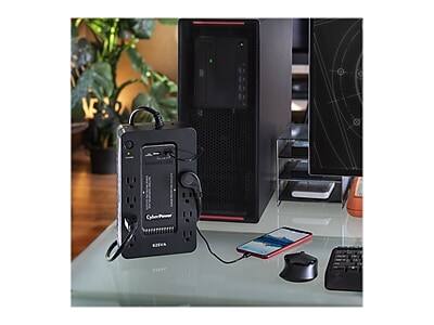 Alt View 6. CyberPower - Standby Series 625VA 8-Outlet UPS - Black.