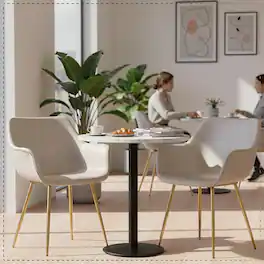 LeisureMod - Markley 2-PCS Ergonomic Upholstered Leather Dining Chair - Modern Mid Century Industrial Kitchen Accent Chair - Light Gray