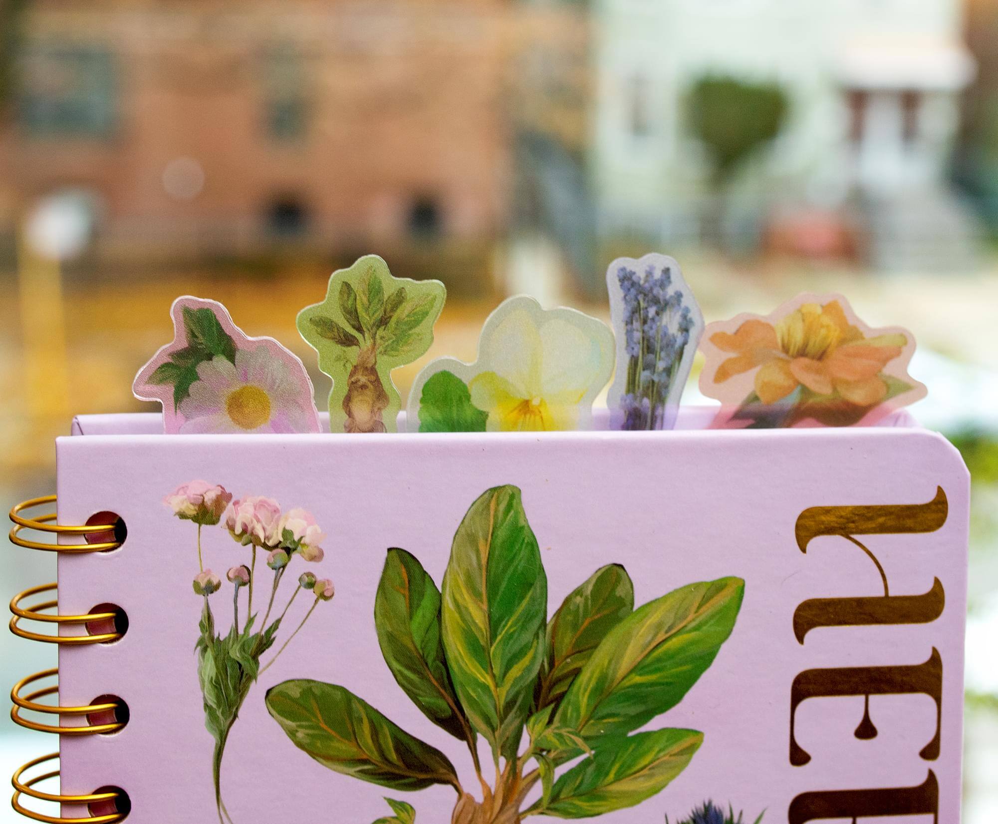 Alt View 3. Silver Buffalo - Harry Potter Hogwarts Herbology 75-Page Spiral Notebook | 8 x 5 Inches - White.