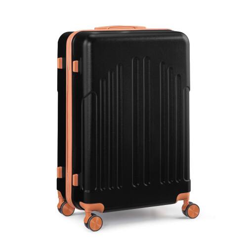 Alt View 2. Winado - 28" Checked Luggage Trolley Case ABS Hardside Large Suitcase with Double Spinner Wheels & TSA Lock for Travel Business - Black & Brown.