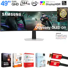 49" DUAL QHD 144 Hz 0.03 ms GTG VESA CERTIFIED TRUE BLACK - DisplayHDR 400 E DECOOAR SAMSUNG Odyssey OLED G9 AMD2 FreeSync Premium Pro
26 MONTH PROTECTION DECO CEAR
2 HOM CABLES MU PLAS PREMIUM PROTECTION
PCmover Professional
OfficeSuite + U
PHOTO EDITOR
PDF EDITOR