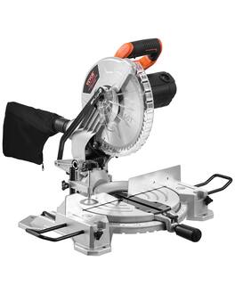 VEVOR - Compound Miter Saw, 10-Inch Blade, 15 Amp Motor, 60-Tooth, Corded Single Bevel 0-45°, LED Precision Alignment - Silver